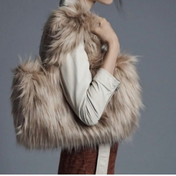 Urban Outfitters Handbags - Urban Outfitters Faux Fur Medium Tote